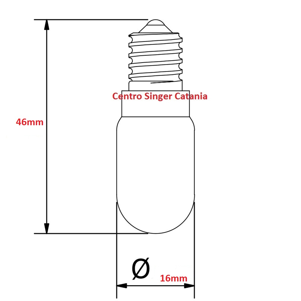 2x lampadina di ricambio per macchina da cucire, lampadina per macchina da  cucire lampada vite presa